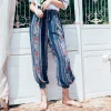 Boho-style Elastic Capri Pants - Image 4