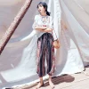 Boho-style Elastic Capri Pants - Image 3