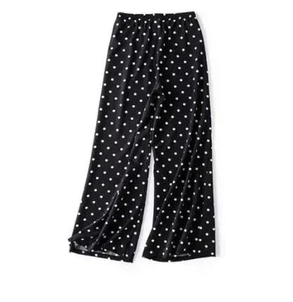 Polka Dot Wide Leg Capri Pants