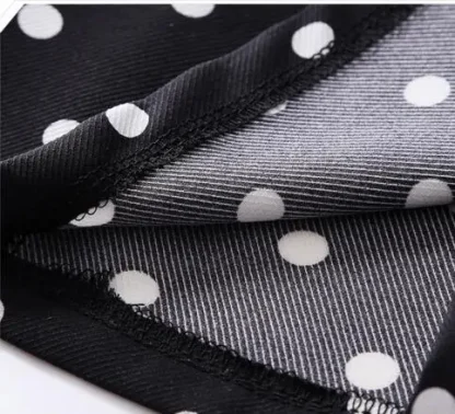 Polka Dot Wide Leg Capri Pants - Image 6
