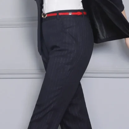 Formal Striped Capri Pants - Image 2