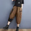 Drawstring Hem Capri Pants