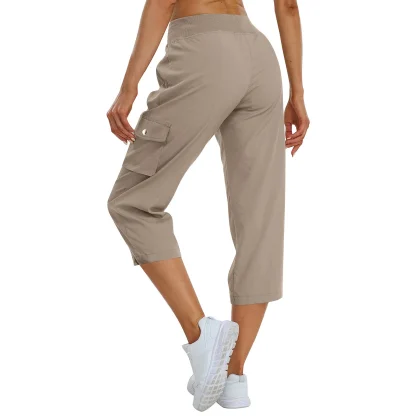 Cropped Cargo Capri Pants - Image 4