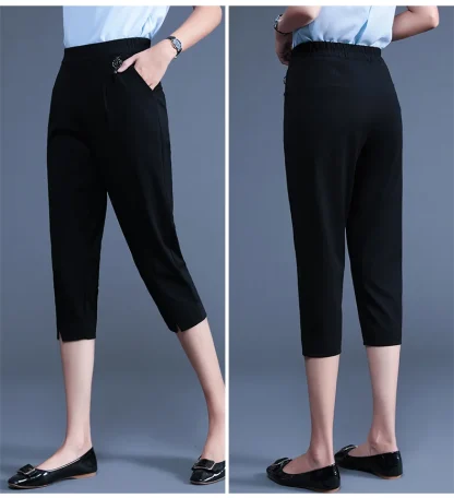 Cropped Skinny Capri Pants - Image 7