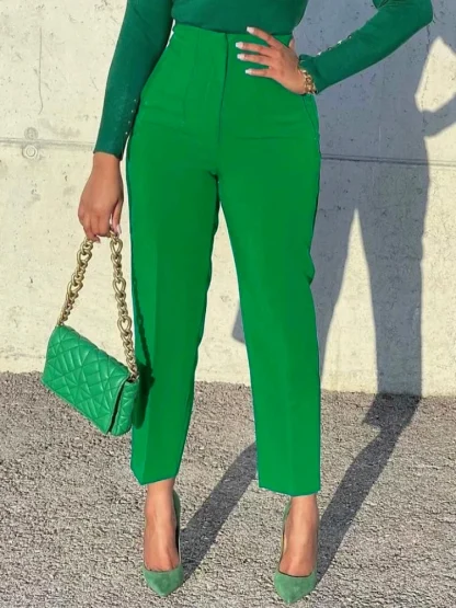 Casual High-waist Capri Pants - Image 4