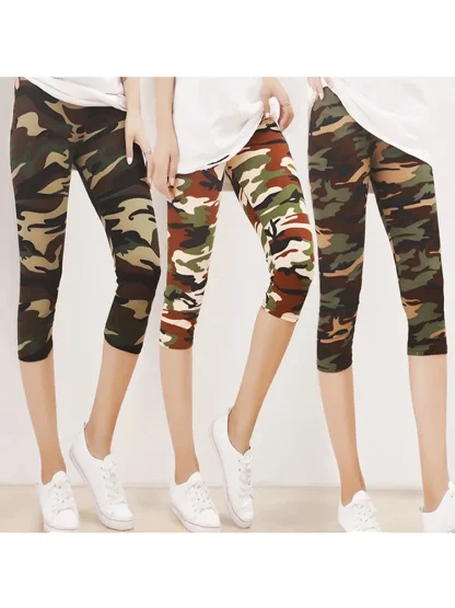 Camouflage Legging Capri Pants - Image 7