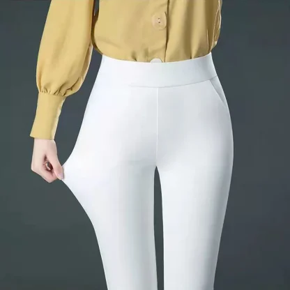 Flare Slit Front Capri Pants - Image 2