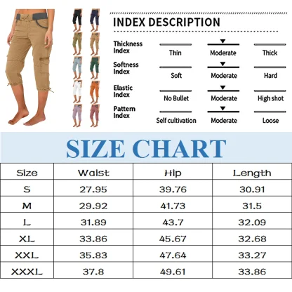 Slim Fit Cargo Capri Pants - Image 7