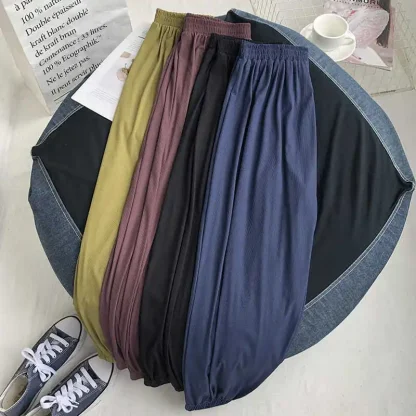 Plus Size Elastic Ankle Capri Pants - Image 5