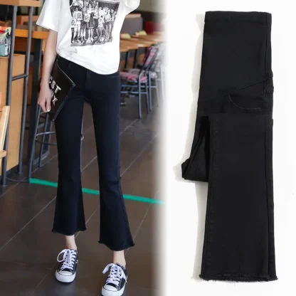 Maternity Flared Capri Pants - Image 3