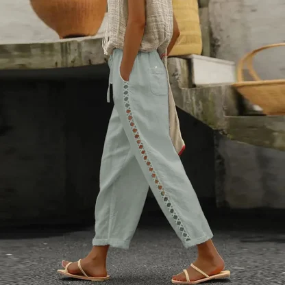Hollow Out Capri Pants - Image 3