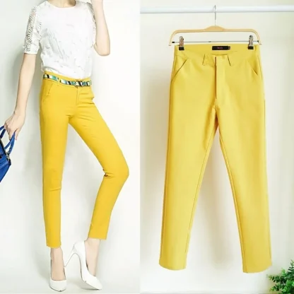 High-waist Pencil Capri Pants - Image 4