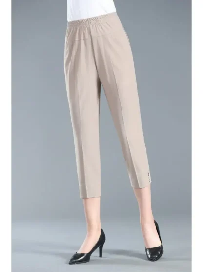 Casual Straight Capri Pants - Image 2