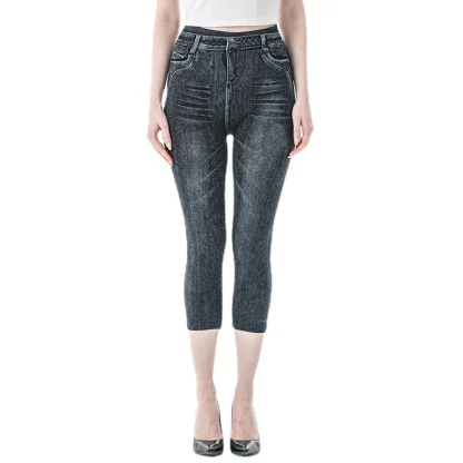 High-waist Stretchable Capri Pants - Image 3