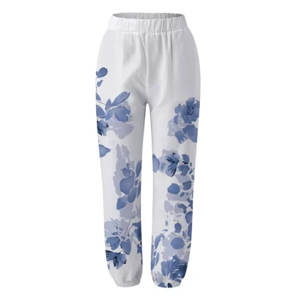 Floral Print Casual Capri Pants - Image 4
