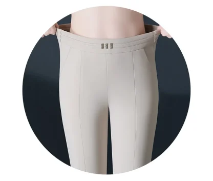 Elastic Flare Capri Pants - Image 6