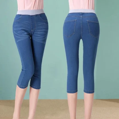 Skinny Cropped Capri Pants - Image 6