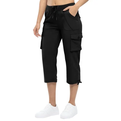 Cargo Cropped Capri Pants - Image 3