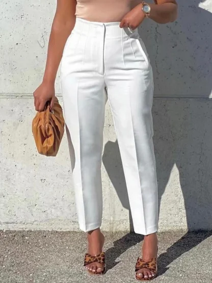 Casual High-waist Capri Pants - Image 3