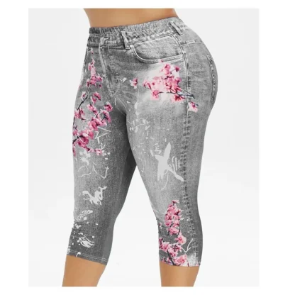 Chic Floral Capri Pants - Image 4