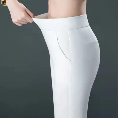 Flare Slit Front Capri Pants - Image 3