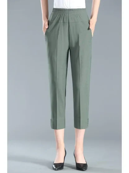 Casual Straight Capri Pants