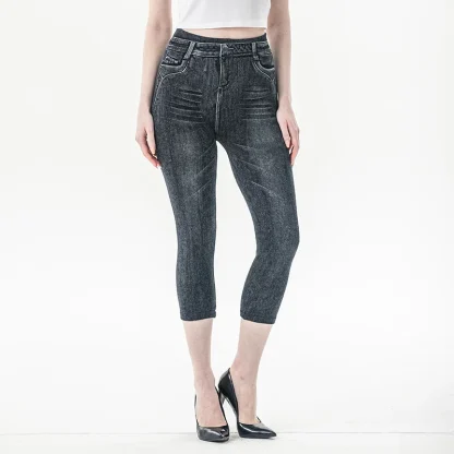 High-waist Stretchable Capri Pants