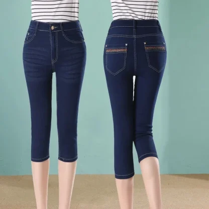Skinny Cropped Capri Pants - Image 4