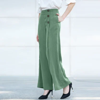 Retro Wide Leg Capri Pants - Image 2