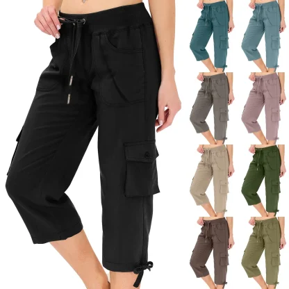 Cargo Cropped Capri Pants - Image 6