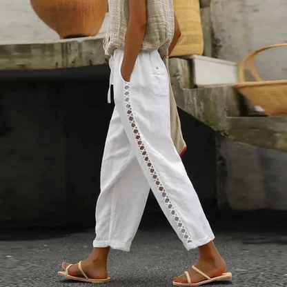 Hollow Out Capri Pants