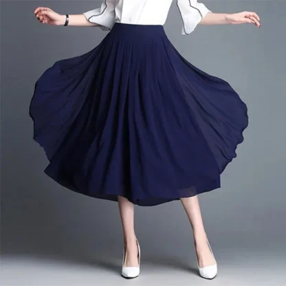 Elastic High-waist Capri Pants - Image 2