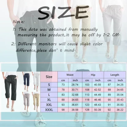 Casual Solid Capri Pants - Image 7