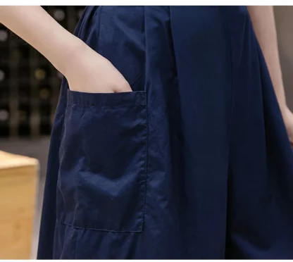 Wide Leg Cropped Capri Pants - Image 3