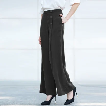 Retro Wide Leg Capri Pants - Image 4