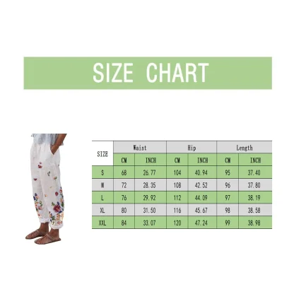 Floral Print Casual Capri Pants - Image 7