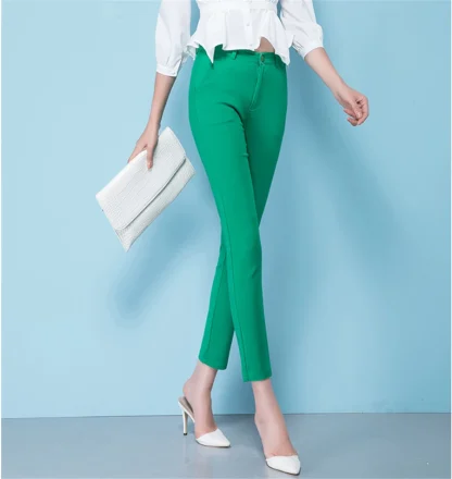 Stretchy Skinny Capri Pants - Image 4