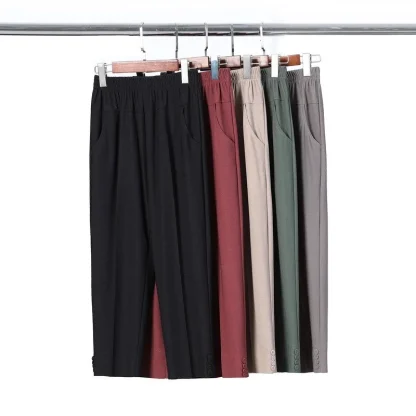 Casual Straight Capri Pants - Image 7