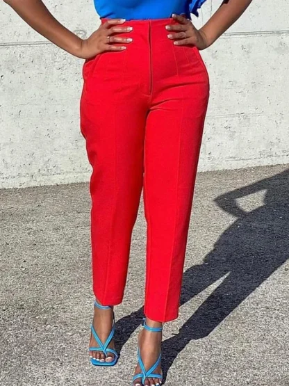Casual High-waist Capri Pants - Image 5