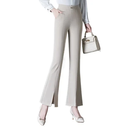 Elastic Flare Capri Pants - Image 2