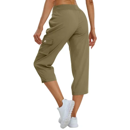 Cropped Cargo Capri Pants - Image 2