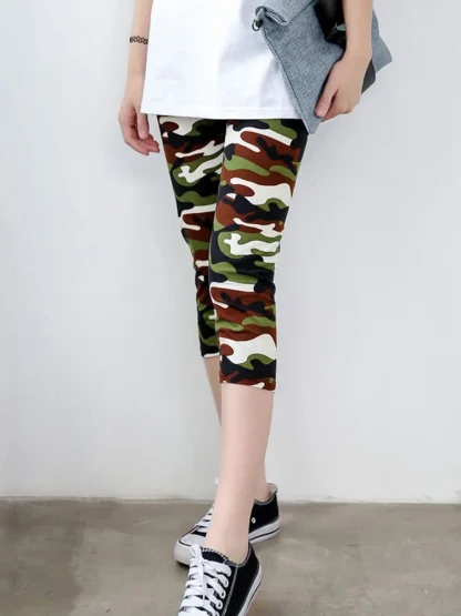 Camouflage Legging Capri Pants - Image 2