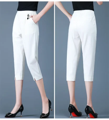 Cropped Skinny Capri Pants - Image 5
