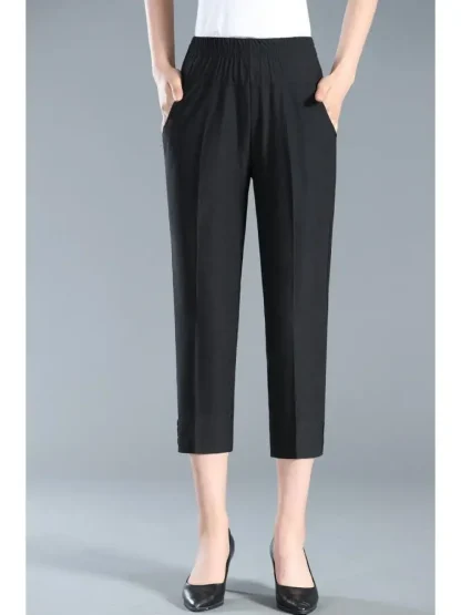 Casual Straight Capri Pants - Image 4