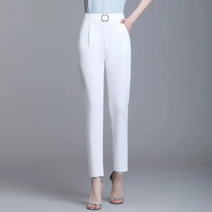 Elastic Skinny Capri Pants