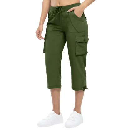 Cargo Cropped Capri Pants - Image 5