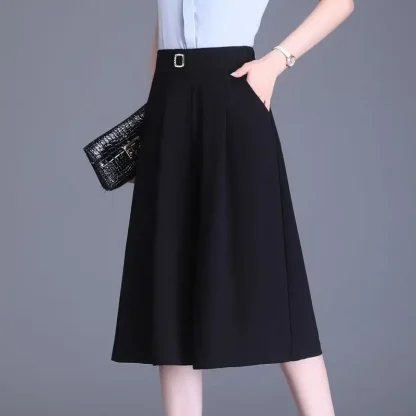 Cropped Wide Leg Capri Pants - Image 5