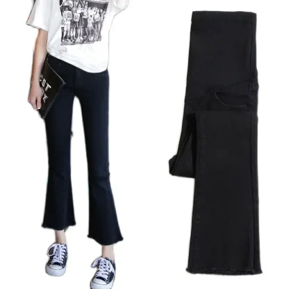 Maternity Flared Capri Pants - Image 2