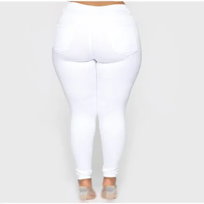 Plus Size Ripped Capri Pants - Image 5