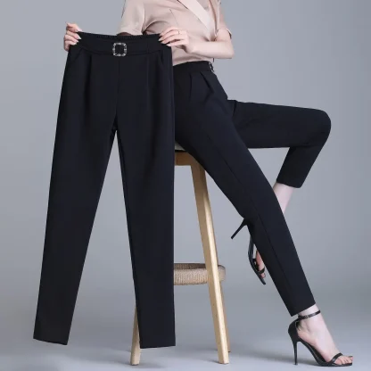 Elastic Skinny Capri Pants - Image 3